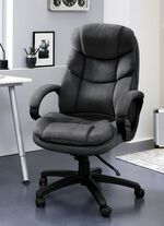 Chefsessel mit hochwertigem Struktur-Microfaserbezug GRAU