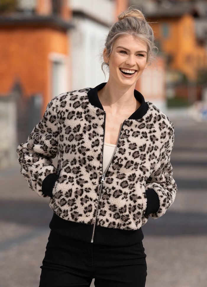 Kurzjacke aus Teddypl&uuml;sch 