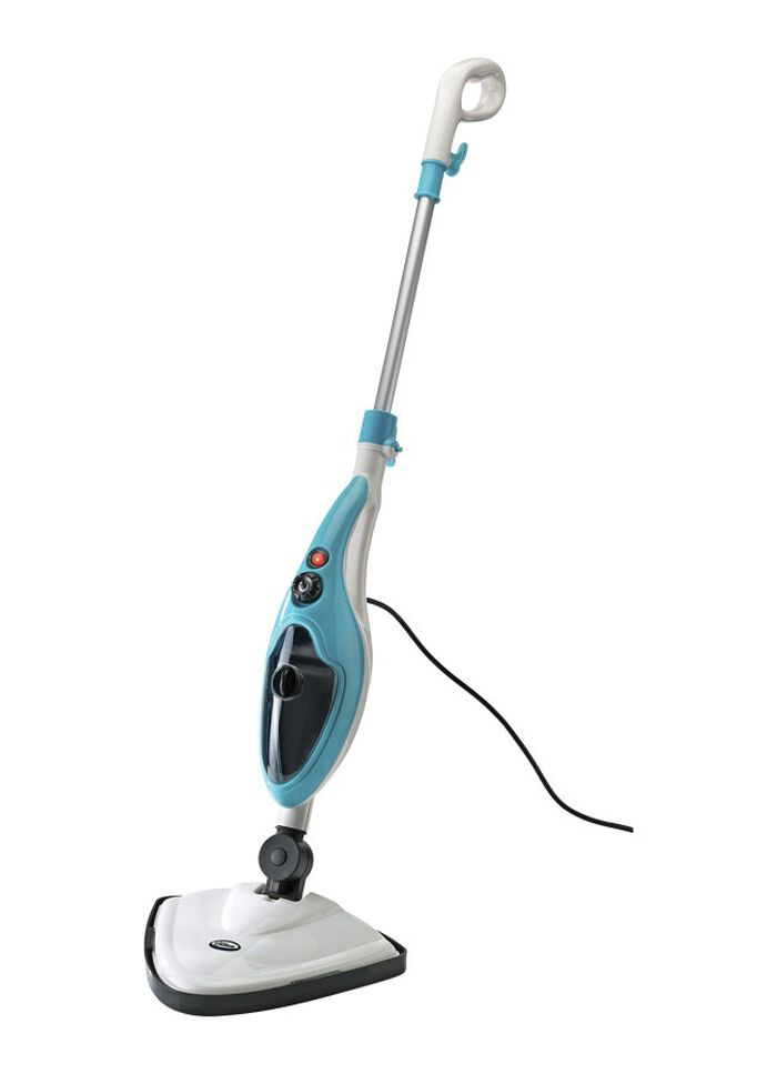 Aqua Laser Dampfreiniger f&uuml;r eine gr&uuml;ndliche Reinigung und Desinfektion WEISS-BLAU