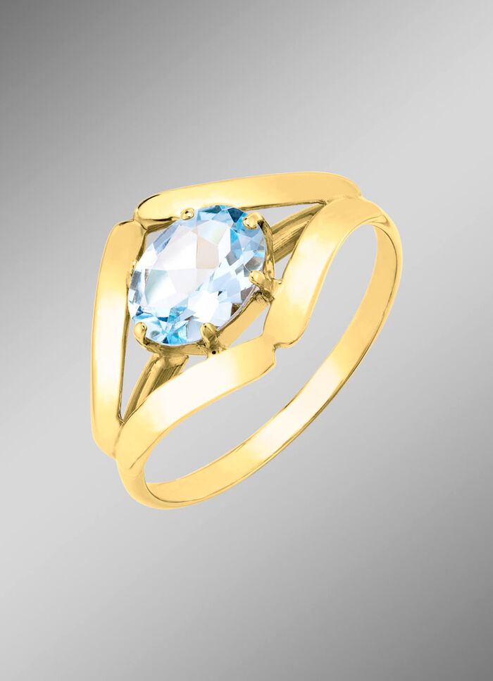 Damenring mit Blautopas 