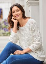 Pullover mit dezentem Paillettengarn 