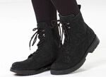 Waldl&auml;ufer, bequeme Damen-Stiefeletten, Weite G, mit herausnehmbarem Fu&szlig;bett SCHWARZ