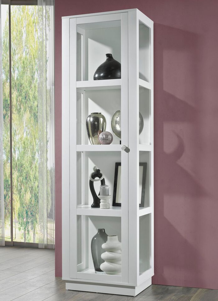 Vitrine mit Aluminiumkn&ouml;pfen in Gold-Optik 