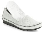 Gemini Mokassin-Slipper mit toller Prägung WEISS
