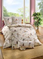 Bettw&auml;sche-Garnitur mit Rei&szlig;verschluss CREME