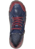 Andrea Conti Schn&uuml;r-Sneaker aus weichem Nappaleder MARINE-BURGUND