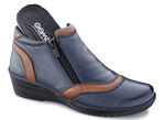 Gemini, bequeme Damen-Boots, Weite H, mit herausnehmbarem Fußbett MARINE-BRAUN