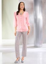 Shirtbluse mit durchgehender Knopfleiste in 2 Farben ROS&Eacute;