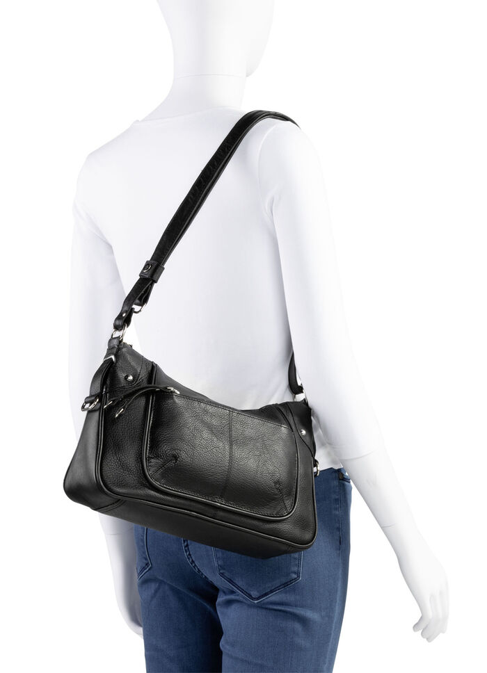 Laurina, Tasche, Damen, mit verstellbarem Umh&auml;ngeriemen SCHWARZ