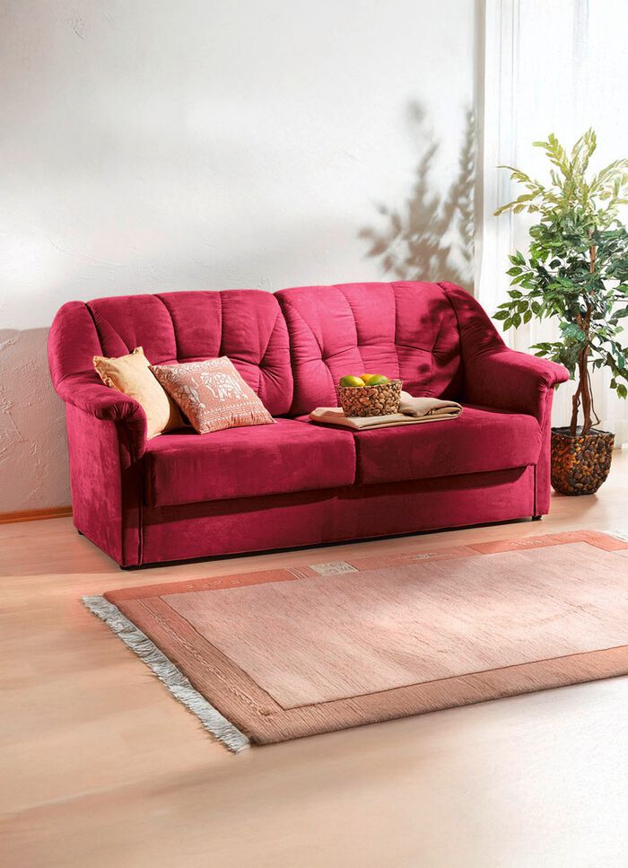 Verwandlungssofa mit hochwertiger Polsterung WEINROT