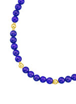 Halskette oder Armband mit echten Lapislazuli-Kugeln 