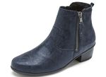 Waldl&auml;ufer Stiefelette aus effektvoll gepr&auml;gtem Leder DUNKELBLAU