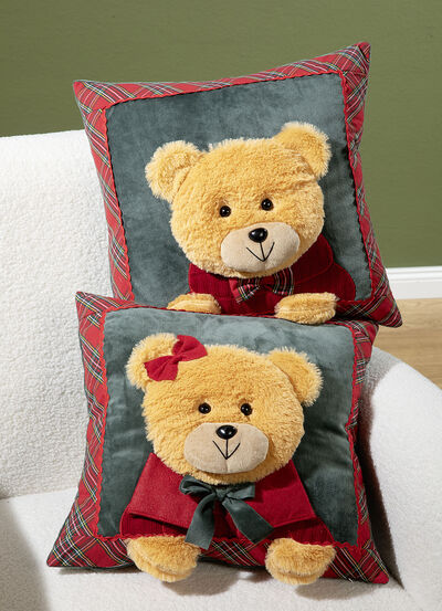 Kissenbezüge Teddys in Samtoptik 