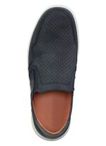 GINO GALANTE Slipper aus luftig perforiertem Rind-Nubukleder 