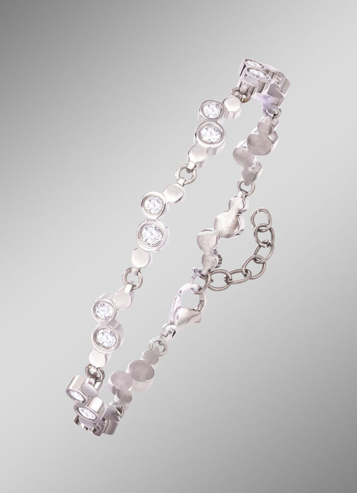 Armband aus Titan mit synth. Zirkonia 