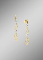 Zarte Eleganz in Bicolor: Ohrstecker mit synth. Zirkonia 