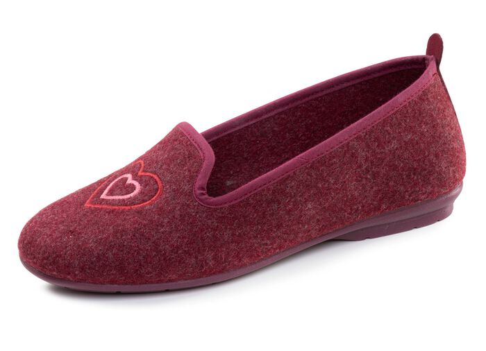 Laurina, klassische Damen-Hausschuhe, mit herausnehmbarem Fu&szlig;bett 