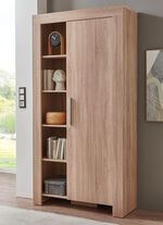 Schrank mit Griffen in Aluminium-Optik 