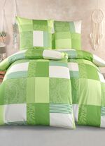 Kuschelige Bettw&auml;sche-Garnitur GR&Uuml;N