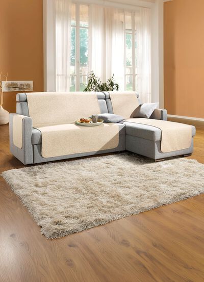 Sessel-,Couch- und Armlehnenschoner mit Bandeinfassung 