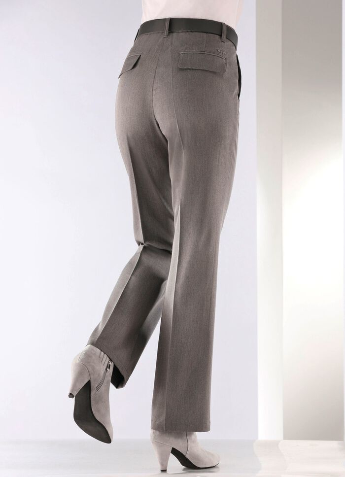 Hose mit r&uuml;ckw&auml;rtigen Dehnbundeins&auml;tzen 