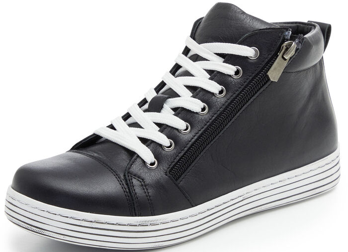 Gemini Schnür-Stiefelette mit praktischem Seitenreißverschluss SCHWARZ