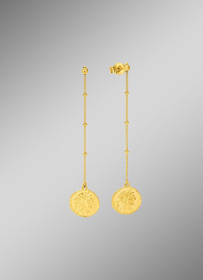 Ohrhänger mit römischem Münzmotiv 
