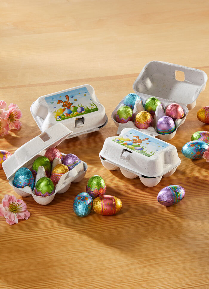 Geschenk-Set mit lustigem Hasenmotiv, 4er-Set 