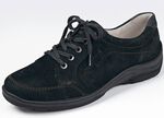 Waldl&auml;ufer, bequeme Damen-Schn&uuml;rschuhe, Weite H, mit herausnehmbarem Fu&szlig;bett SCHWARZ