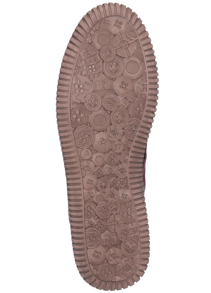 Gemini Schn&uuml;r-Bootie mit Ziern&auml;hten RUBINROT