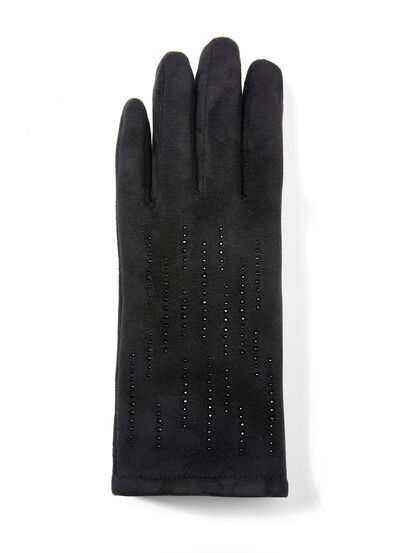 Handschuh mit edel funkelnden Glitzer-Applikationen 