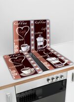 WENKO Wandblende / Herdabdeckplatten, Kaffee 