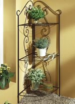 Eckregal aus lackiertem Stahl 