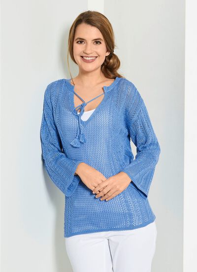 Pullover in Ajourmix 