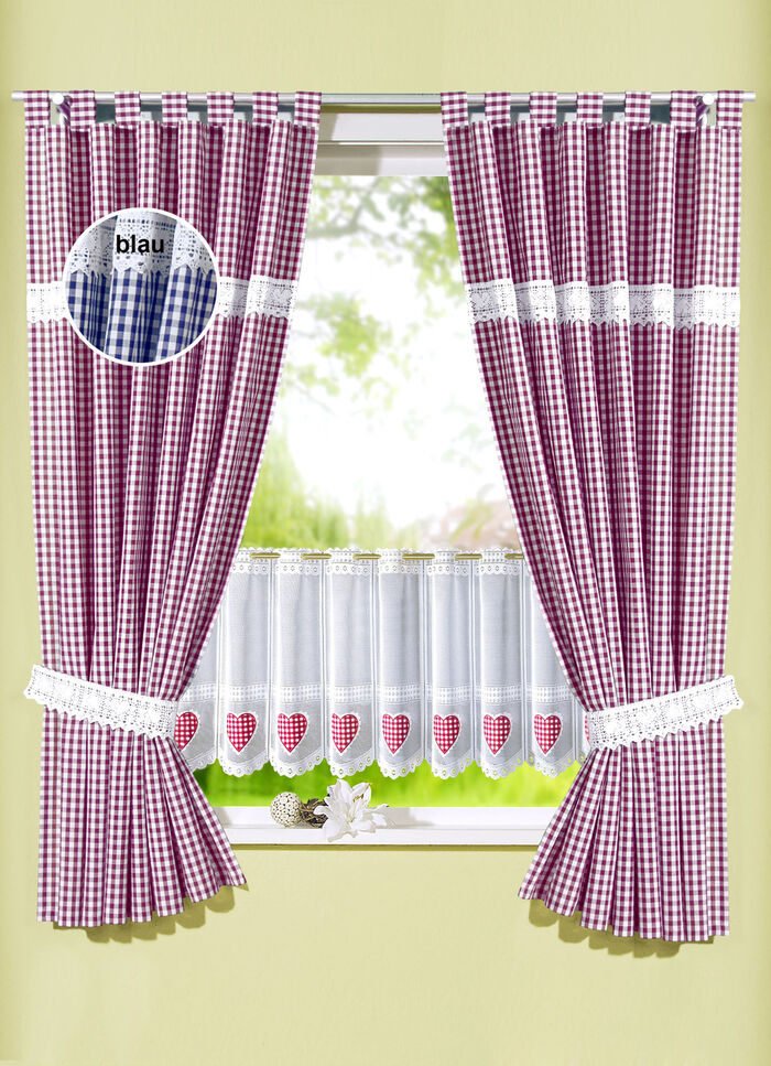 Kurzstore mit rotem Herzchen-Thermodruck-Motiv 