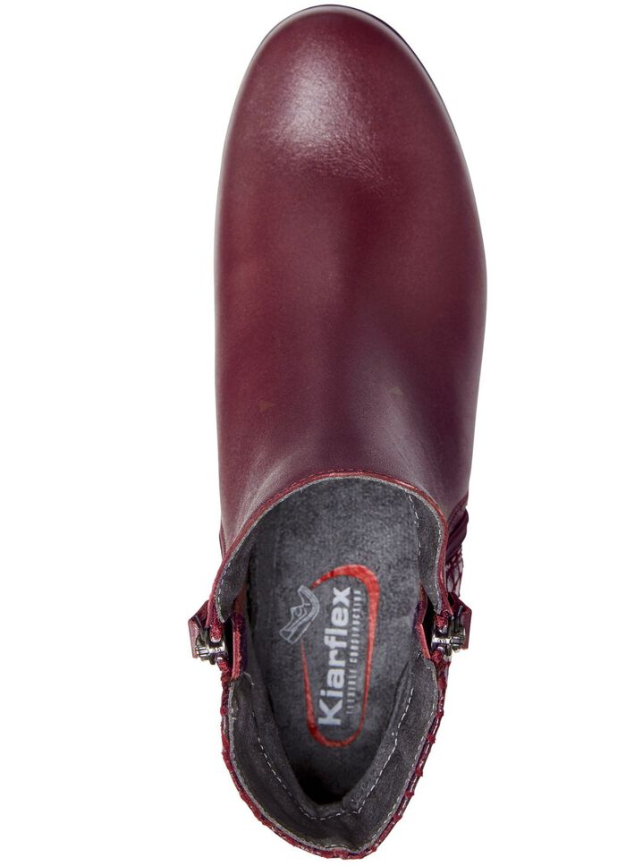 ELENA EDEN, elegante Damen-Stiefeletten, Weite G, mit herausnehmbarem Fu&szlig;bett BURGUND