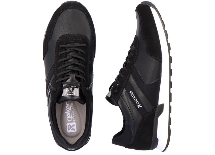 Schn&uuml;r-Sneaker mit herausnehmbarem Textilfu&szlig;bett SCHWARZ