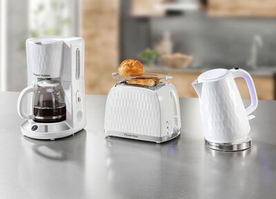 Russell Hobbs Fr&uuml;hst&uuml;cksserie Honeycomb aus Hochglanz-Kunststoff 