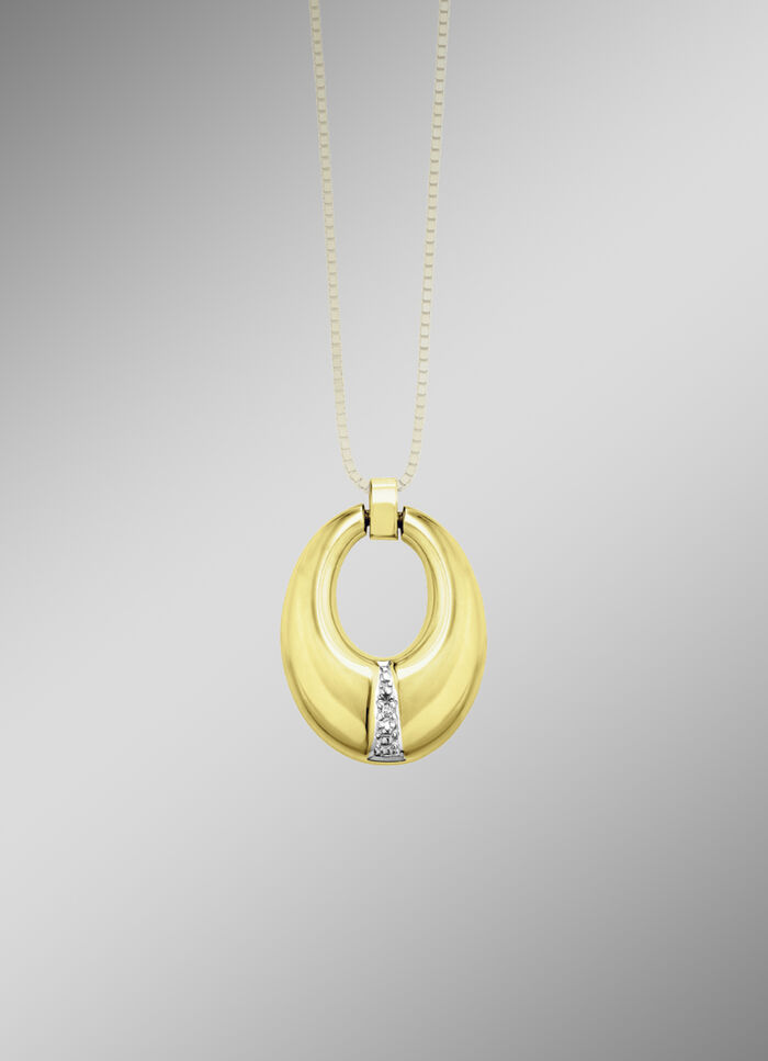 Zeitloser Anhänger mit Diamant 