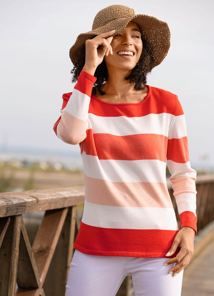 Pullover in Blockringeldessin 