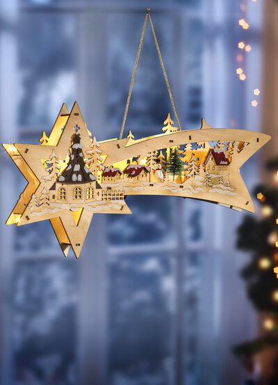 Beleuchtete Sternschnuppe, batteriebetrieben 