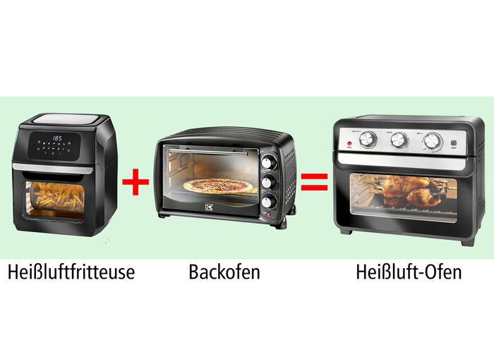 Heißluft-Ofen – Ersetzt Backofen und Fritteuse 