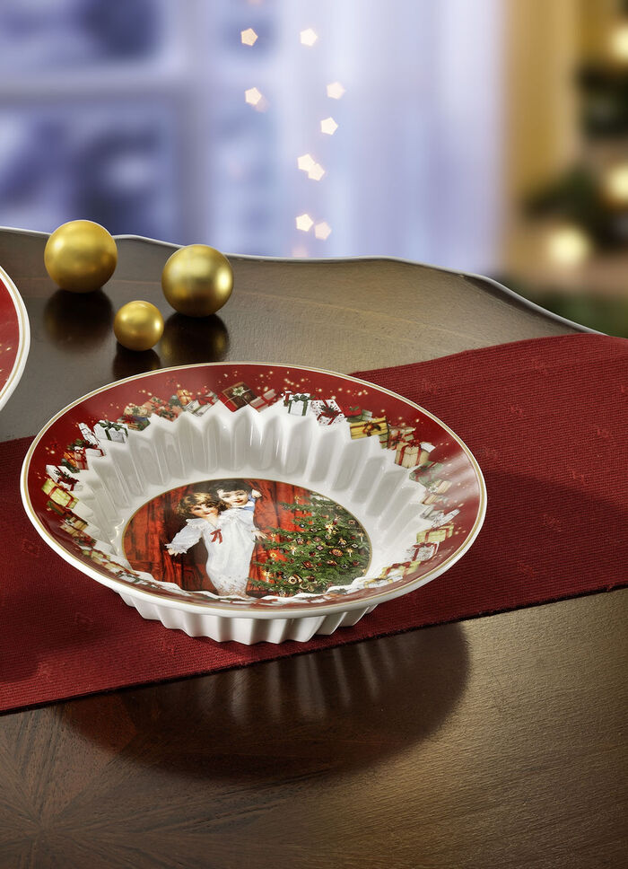 Schale aus hochwertigem Porzellan ROT-WEISS