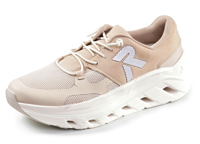 Rieker, sportive Damen-Sneaker, Weite G, mit herausnehmbarem Fu&szlig;bett HELLBEIGE