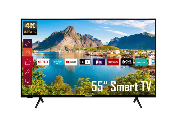 Telefunken 4K-UHD-LED-Fernseher mit Smart-TV 
