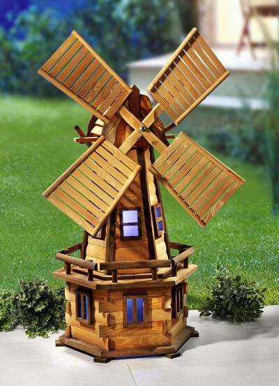 Windm&uuml;hle aus impr&auml;gniertem Erlenholz 