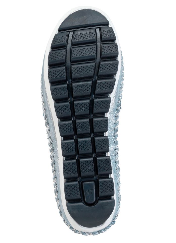 Gemini Mokassin-Slipper aus weichem, gl&auml;nzend gepr&auml;gtem Nappaleder 