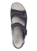 ELENA EDEN, bequeme Damen-Sandalen, Weite G, mit herausnehmbarem Fu&szlig;bett DUNKELBLAU