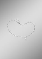 Zartes Figaro-Fußkettchen mit Herz-Anhänger 