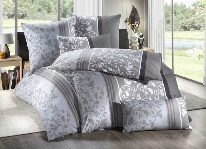 Soft-Renforcé Bettwäsche-Garnitur von Florella GRAU